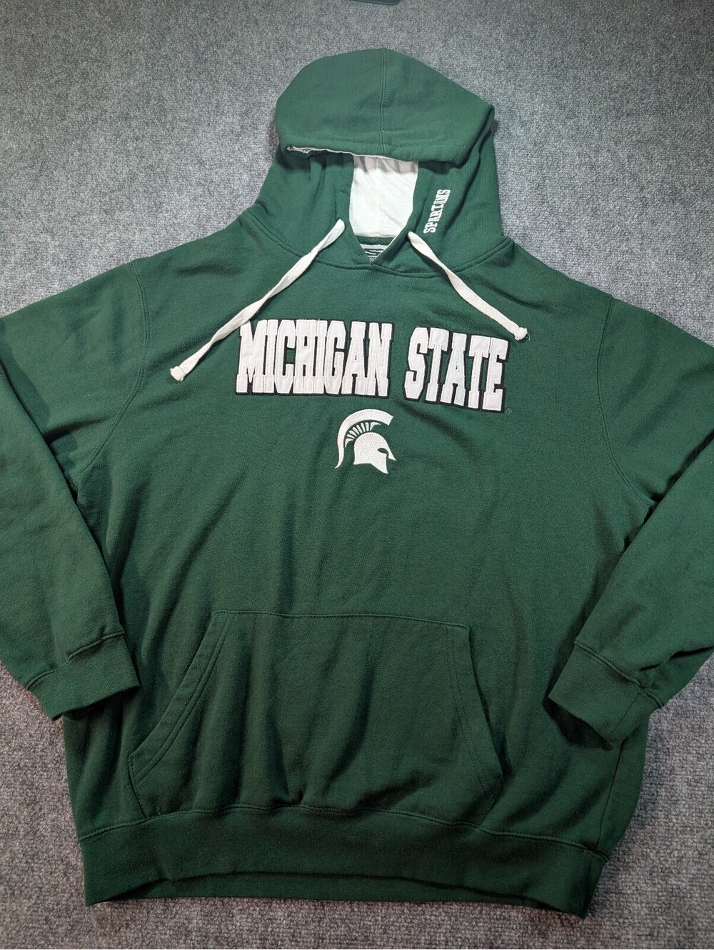 Vintage Stadium Athletics Michigan State Green Hoodie Sweatshirt XL